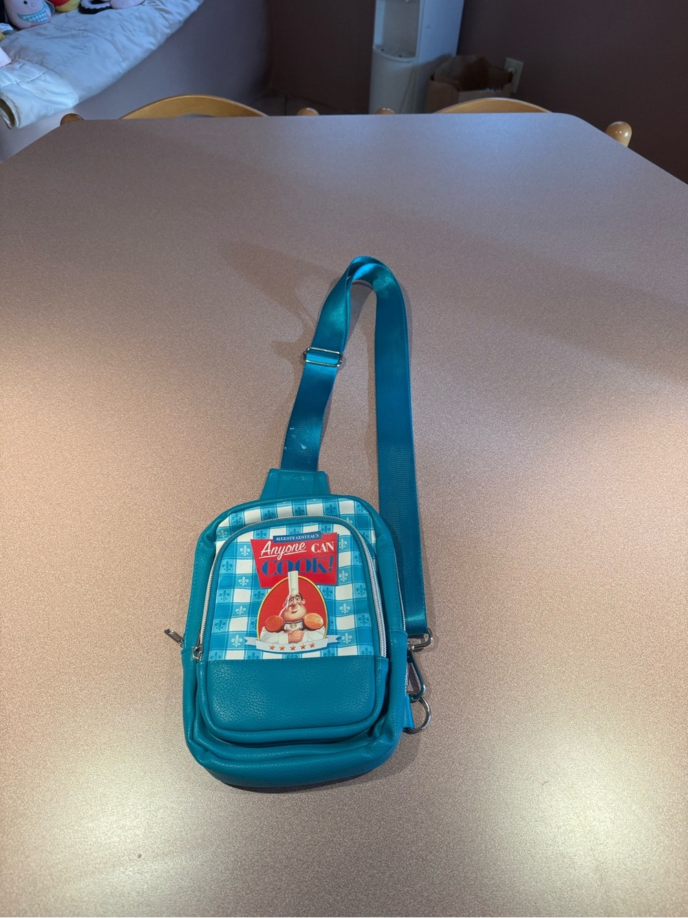 Disney Parks Ratatouille Cookbook Teal Crossbody Sling Bag
